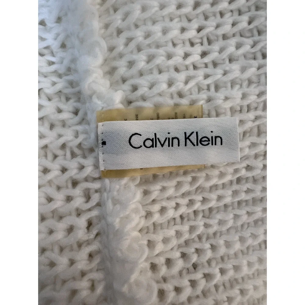 CALVIN‎ KLEIN White Infinity scarf 84